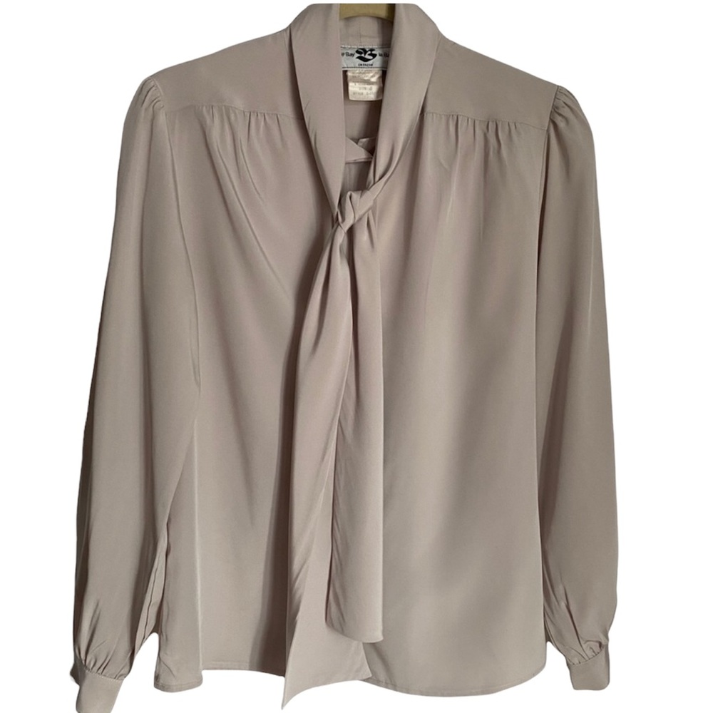 1970s TIE FRONT BLOUSE
